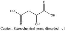 Chemical structure of L-(−)-Malic acid | 97-67-4