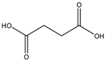 Chemical structure of Succinic acid