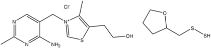 Chemical structure of ThiamineTetrahydrofurfuryl disulfide | 804-30-8