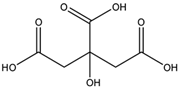 Chemical structure of Citric acid | 77-92-9